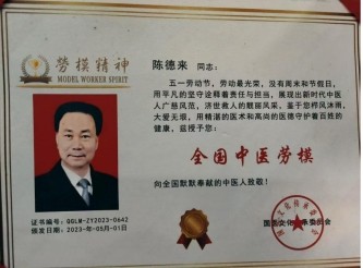 大国风范 行业楷模 访著名中医专家---陈德来