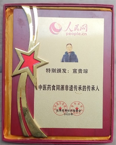 荣誉公示： 宣贵琼荣获央视在线直播网特聘客座教授殊荣