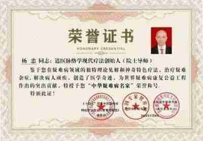 两会重点推荐 中华道医脉络学现代疗法创始人---杨忠